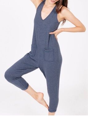 Smash + Tess Saturday Romper- Blue Sleeveless Romper- Size Medium